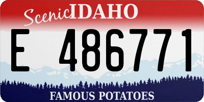 ID license plate E486771