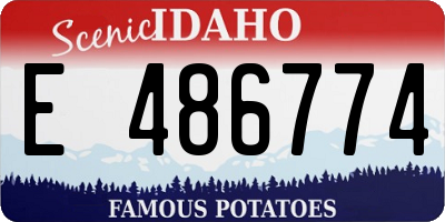 ID license plate E486774