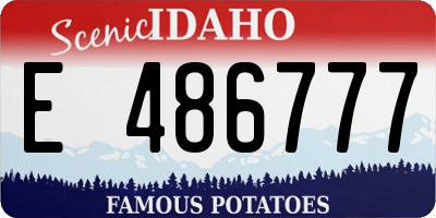 ID license plate E486777
