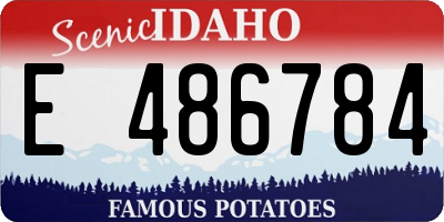 ID license plate E486784