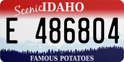 ID license plate E486804