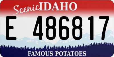 ID license plate E486817