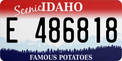 ID license plate E486818