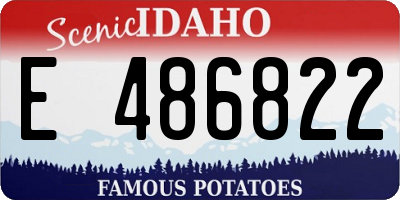 ID license plate E486822