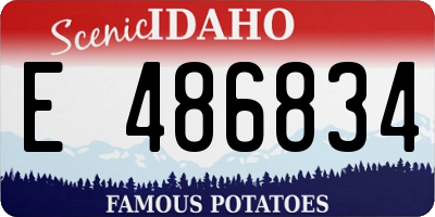 ID license plate E486834