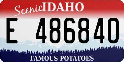 ID license plate E486840