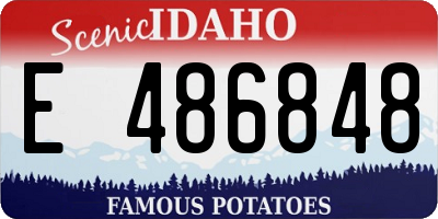 ID license plate E486848