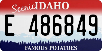 ID license plate E486849