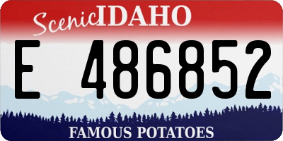 ID license plate E486852