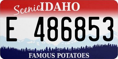ID license plate E486853