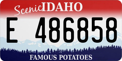 ID license plate E486858