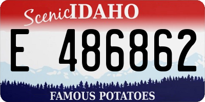 ID license plate E486862