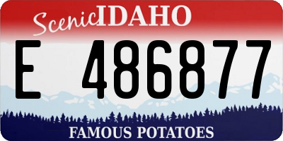 ID license plate E486877