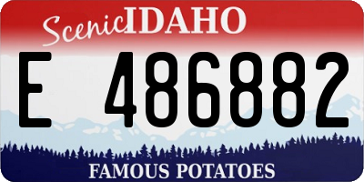 ID license plate E486882