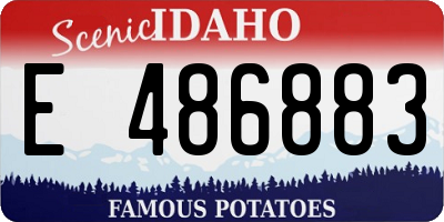 ID license plate E486883