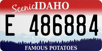 ID license plate E486884