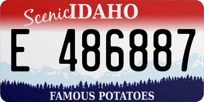 ID license plate E486887