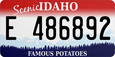 ID license plate E486892