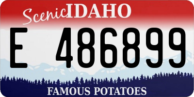 ID license plate E486899