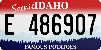 ID license plate E486907