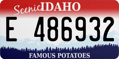 ID license plate E486932
