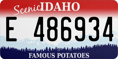 ID license plate E486934
