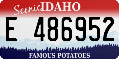 ID license plate E486952