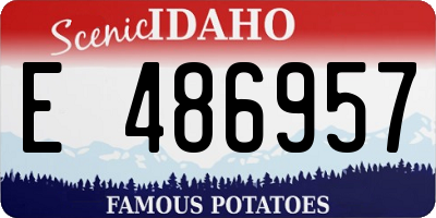 ID license plate E486957