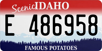 ID license plate E486958