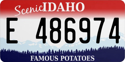 ID license plate E486974