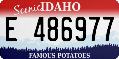 ID license plate E486977