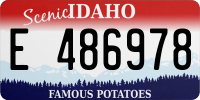 ID license plate E486978