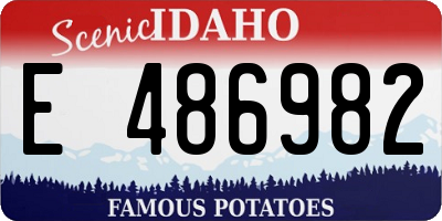 ID license plate E486982