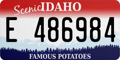 ID license plate E486984