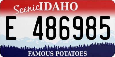 ID license plate E486985