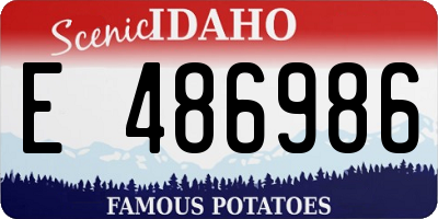 ID license plate E486986