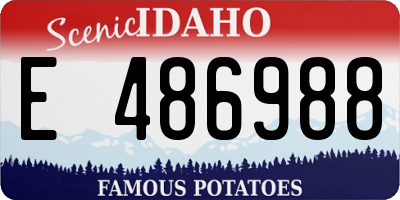 ID license plate E486988