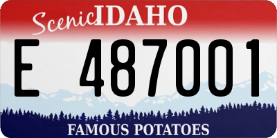 ID license plate E487001