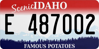 ID license plate E487002