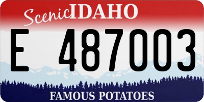 ID license plate E487003