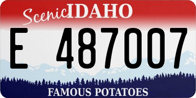 ID license plate E487007