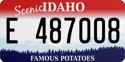 ID license plate E487008