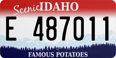 ID license plate E487011