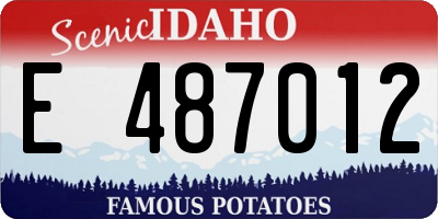 ID license plate E487012