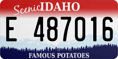ID license plate E487016