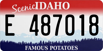 ID license plate E487018