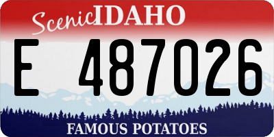 ID license plate E487026