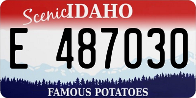 ID license plate E487030