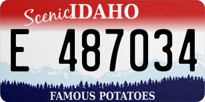 ID license plate E487034