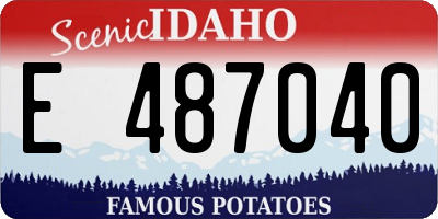 ID license plate E487040